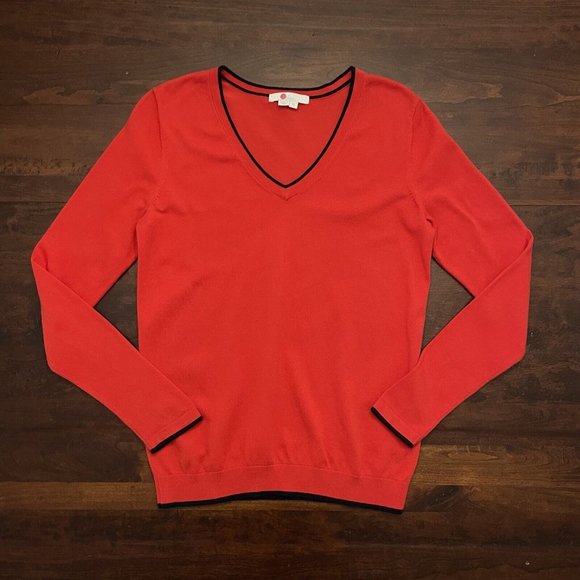 Boden Red V-Neck Sweater - Picture 1 of 10